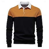 economico Felpe e Sweatshirt Elite da Uomo-Per uomo Felpa Polo Giallo Verde militare Rosso Blu Verde Bavero Blocco di colori Casuale Quotidiano Sportivo Casual Primavera &amp; Autunno Abbigliamento Felpe con cappuccio Felpe Manica Lunga