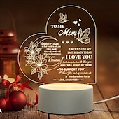 preiswerte Partybedarf-graviertes Nachtlicht für Mama – perfektes Geschenk von Tochter oder Sohn zum Muttertag, zu Weihnachten, zum Valentinstag – USB-betriebene LED-Lampe mit klarem Text &amp;schöne Muster