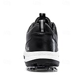cheap Men&#039;s Golf Shoes-Men&#039;s Black and White Golf Shoes with Spiked Sole, Breathable Upper, and Lightweight Design for Comfort and Support on the Golf Course