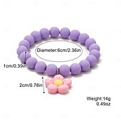 voordelige Feest benodigdheden-5 stuks schattige zonnebloem, regenboog bedel kralen eenhoorn zonnebloem regenboog armbanden set