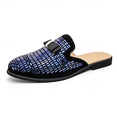 preiswerte Clogs &amp; Pantoletten für Herren-Herren-Slipper aus braunem Wildleder mit metallisch-goldenen Nieten und Schleifenakzent – stilvolle Freizeit-Loafer für den Alltag und besondere Anlässe