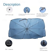 cheap Car Sun Shades &amp; Visors-Car Sunshade Windshield Umbrella with 360Rotation Bendable Handle Front Window Sun shade UV Protection Summer Car Accessories