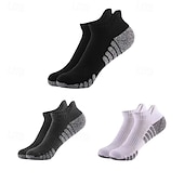 abordables chaussettes pour hommes-Homme 3 paires Paquets multiples Chaussettes Chaussettes de Course Chaussettes décontractées Noir + Blanc + Gris Noir Couleur Bloc de couleur Vacances Sport &amp; Loisir du quotidien Basique Moyen