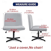 cheap Futon Sofa Cover-Armless Chair Cover, Cat Scratch Proof Soft Office Desk Chair Slipcovers Washable Work Chair Cover for Office Computer Gaming Chair
