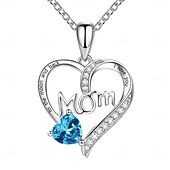cheap Party Supplies-1pc Heart-shaped Lettering Necklace, Ideal Gifts for Mother&#039;s Day, Black Friday, Thanksgiving, Christmas, Valentine&#039;s Day, Anniversary, Birthday, and Shopping Festival Gifts for Mom, Wife, Best Friend