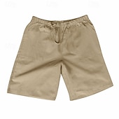 preiswerte Klassiker-Herren Shorts Kurze Hosen Shorts aus Baumwollleinen Sommer-Shorts Strandshorts Kurze Hosen Tasche Kordelzug Elastische Taille Glatt Komfort Atmungsaktiv Kurz Urlaub Festtage Strand Hawaiianisch Boho
