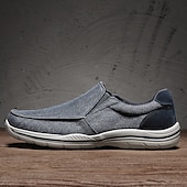 levne Pánské nazouváky a mokasíny-pánské ležérní slip-on tenisky – pohodlné plátěné boty s lehkou podrážkou pro outdoorové aktivity, denní nošení i dovolenou