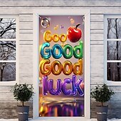 olcso Ajtófedelek-Reggeli Idézet Ajtódíszek Ajtóborítók Ajtó Gobelin Ajtófényfüggöny Díszítő Háttérbeltér/kültér Ajtó Banner a Bejárati Ajtó Farmházhoz