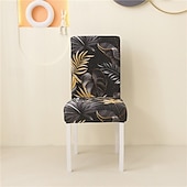 abordables Funda para silla de comedor-Funda para silla de comedor, súper ajustada, elástica, extraíble, lavable, corta, funda protectora para silla de comedor, funda para asiento para hotel, comedor, ceremonia, banquete, fiesta de bodas