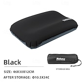 baratos Equipamento para dormir-1pc almofada de esponja 3d ao ar livre com travesseiro inflável automático confortável travesseiro de viagem fácil inflar desinflar para acampamento caminhadas descanso pescoço apoio compacto e leve