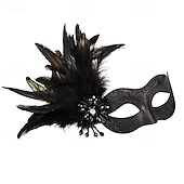 preiswerte Maske-Karnevalsmaske Venezianische Maske Columbina Erwachsene Herren Damen Halbes Gesicht Party Maskerade Karneval von Venedig Karneval Einfaches Karnevalskostüm