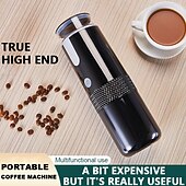 cheap Kitchen Appliances-160ML Mini Wireless Portable Electric Capsule Coffee Machine Black 1200mAh USB Charging Outdoor Business Travel Car Coffee Maker
