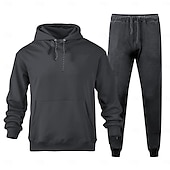 abordables sudaderas basicas hombre-Hombre Tracksuit Sudadera 2 Piezas Calle Primavera Manga Larga Mantiene abrigado Transpirable Dispersor de humedad Aptitud física Corriendo Entrenamiento activo Ropa de deporte Ropa de Deporte Azul