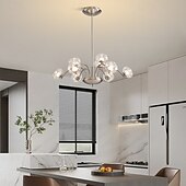 economico Luci a sospensione-sputnik design lampada a sospensione metallo stile floreale anodizzato moderno country 75cm 110-240v