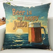 billige &quot;Quotes&amp;Saying Style&quot;-Øl Entusiast Dekorative Kasteputer Deksel 1PC Myk Kvadratisk Sofa Pute Sak Puteputer Soverom Stue Sofa Stol