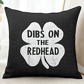 voordelige Vakantie kussensloop-Sint Patrick's Dag Decoratieve Toss Kussens Hoes 1PC Zachte Vierkante Bank Kussenhoes Sloop voor Slaapkamer Woonkamer Bank Stoel Iers