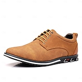 economico Semi-formale-scarpe casual oxford da uomo, sneakers eleganti con lacci blu e nere con dettagli in pelle scamosciata, calzature eleganti per lavoro, matrimoni e uso quotidiano