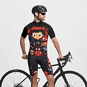 Недорогие Комплекты мужской одежды-Муж. Велокофты и велошорты Мультипликация С короткими рукавами Велоспорт Наборы одежды с 3 задними карманами Горные велосипеды Шоссейные велосипеды