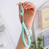 cheap Other Phone Case-1pc Short Colorful Braided Mobile Phone Rope Decorative Fashion Camera Anti-Loss Rope Mobile Phone Rope Bag Accessories Keychain Suitable for Daily Decoration Travel and Vacation