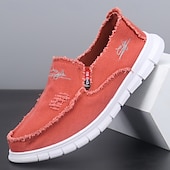 economico Slip-ons e mocassini da uomo-Per uomo Mocassini &amp; Slip-On Mocassini comodi Tela Confortevole Antiscivolo Mocassino Rosso Marrone Verde