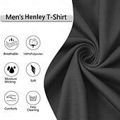 economico Stile etnico-Per uomo Floreale Etnico maglietta Camicia Henley Manica corta Originale Retrò vintage Strada Informale Giornaliero Estate Primavera Nero Henley Maglietta Henley