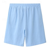 economico Vacanza-Per uomo Shorts Shorts di Lino Pantaloncini Estivi Shorts da Spiaggia Coulisse Elastico in vita Semplice Fiore / Floreale Comodità Traspirante Lunghezza al ginocchio All&#039;aperto Quotidiano Ferie