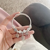 billige Armbånd-Dame Mansjettarmbånd Fancy Heldig Mote Luksus Legering Armbånd Smykker Sølv Til Fest