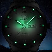 お買い得  クォーツ腕時計-新しい Olevs メンズビジネスウォッチ ダイヤモンド装飾 蓄光 ダブルカレンダー 週間表示 マルチファンクショナル クォーツウォッチ カジュアル 防水 スポーツウォッチ