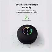 זול רמקולים-רמקול עמיד למים ipx4 רמקול אלחוטי נייד עם כוס יניקה usb נטענת למסיבות נסיעות לשירותים בבית ובחוץ (כוסות היניקה חייבות להיות על משטח חלק כדי להשתמש בהן)