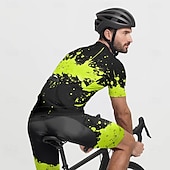 levne Pánské oděvní soupravy-Pánské Cyklodres a kraťasy Krátký rukáv Horská cyklistika Silniční cyklistika Žlutá Modrá Zelená Graffiti Jezdit na kole Spandex Sportovní Graffiti Oblečení
