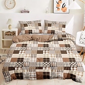 cheap 100% Cotton-Geometric Duvet Cover Full Size Bedding Set Bed Sets Quilt Cover Soft Lightweight Comforter Cover with 2 Pillowcases for Summer Spring
