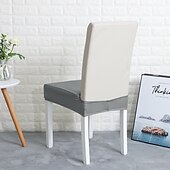 levne potah na židli-voděodolné potahy na jídelní židle pu kožené potahy na židle bez zadních potahů snímatelný omyvatelný chránič židle