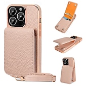 economico Cover per iPhone-telefono Custodia Per iPhone 16 15 14 Pro Max Plus 13 Pro Max Copertura Posteriore con Supporto Magnetico con Cordino Retrò Placcatura Pelle PU