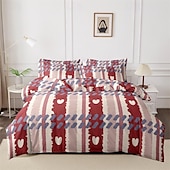 economico Set copripiumino-Set di copripiumini arte sud-ovest modello rosso nero Set di copripiumini Soffice Set di biancheria di lusso in poliestere 3 pezzi Idee regalo per la casa