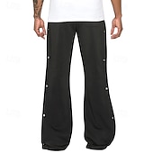 cheap Sweatpants-Men&#039;s Athletic Pants Sweatpants Tear Away Pants Flared Pants Trousers Pocket Drawstring Elastic Waist Patchwork Graphic Prints Comfort Sports Outdoor Daily Fashion Casual Black Gray Micro-elastic