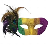 levne Maska-Karnevalová maska Maska Halloween rekvizity Dospělé Dámské Poloviční obličej Výkon Párty Plesová maškaráda Karneval Mardi Gras Jednoduchý karnevalový kostým