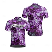 abordables Maillots pour hommes-Homme Maillot de cyclisme Crâne Manche Courte Cyclisme T-shirt Maillot avec 3 poches arrière VTT Vélo tout terrain Séchage Rapide Design Anatomique Évacuation de l&#039;Humidité Respirant Des sports Noir