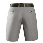 economico Pantaloni Corti da Cerimonia-Per uomo Pantaloncini Pantaloncini eleganti Tasche Gamba dritta Liscio Comfort Senza ferro Lunghezza del ginocchio Ufficio Attività commerciale Giornaliero Di tendenza Streetwear Grigio fumo Nero