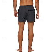 baratos Calções de Banho Masculinos-Homens Calção Justo de Natação Shorts de Natação Bermuda de Surf Calças Com Cordão Com bolsos Natação Surfe Praia Esportes Aquáticos Retalhos Cor Sólida Verão Primavera