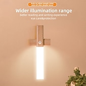 abordables luz del gabinete-Barra de luz portátil con sensor de movimiento para montaje en pared, luz nocturna, iluminación de ambiente romántico minimalista de mano para uso en interiores y exteriores