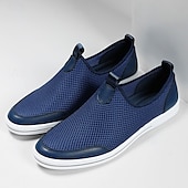 economico Slip-ons e mocassini da uomo-scarpe da ginnastica slip-on da uomo in mesh traspirante – scarpe da passeggio casual leggere con design arioso per l&#039;estate, i viaggi e l&#039;uso quotidiano