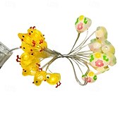 cheap Battery String Lights-3M-30Leds Easter egg bunny copper wire light string AAA battery box power supply indoor party dinner festive atmosphere decoration light string