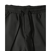 baratos Calças Cargo-Homens Calças Cargo Calças Cintura elástica Bolso multi Tecido Vestível Ao ar livre Diário Casual Marron Escuro Preto