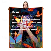 cheap Blankets &amp; Throws-Mother&#039;s Day Blanket, A Letter to Mom, Mother&#039;s Day Gift  Soft and Cozy Throw, Perfect Gift for Mom, Floral or Heart Design, Warm and Comfortable