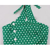 preiswerte Kleider-Retro Vintage 1950er Kleid Swing-Kleid Tupfen Damen Karneval Maskerade Alltagskleidung Junggesellinnenabschiedsparty Erwachsene Kleid Abschlussballkleider