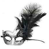 olcso Maszk-Farsangi maszk Maszk Halloween-kellékek Felnőttek Női Fél arc Teljesítmény Parti Álarcos mulatság Farsang Mardi Gras Könnyű farsangi jelmez