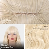 abordables Perruques Synthétiques Sans Bonnet-perruque avec frange pour femmes, perruque longue ondulée bouclée, perruque synthétique résistante à la chaleur pour filles, utilisation quotidienne, fête, Halloween, cosplay