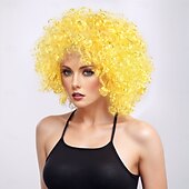 economico Parrucche trendy sintetiche-Parrucche sintetiche Yaki liscia Con frangia A macchina Parrucca Corto Oro chiaro Violetto Marrone chiaro Marrone scuro A1 Capelli sintetici Per uomo Biondo