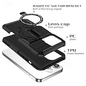 levne Pouzdra pro iPhone-telefon Carcasă Pro iPhone 16 Pro Max Plus iPhone 15 Pro Max Plus iPhone 14 13 12 11 Pro Max Plus Zadní kryt se stojánkem Magnetické Podpora bezdrátového nabíjení Retro PC