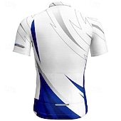 tanie Męskie koszulki-Męskie Koszulka rowerowa Geometryczny Krótki rękaw Rower Tee Tshirt Dżersej z 3 tylnymi kieszeniami Kolarstwo górskie Szybkie wysychanie Anatomiczny kształt Odprowadzające wilgoć Oddychający Sport